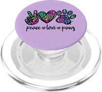 Peace Love Paws Graphic for Women Dog Mom and Animal Lover PopSockets PopGrip pour MagSafe