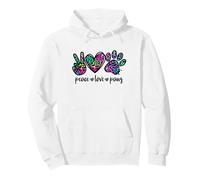 Peace Love Paws Graphic for Women Dog Mom and Animal Lover Sweat à Capuche