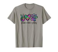 Peace Love Paws Graphic for Women Dog Mom and Animal Lover T-Shirt