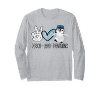 Peace Love Penguins Paix Amour Pingouin Cadeau Pingouins Manche Longue
