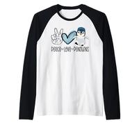 Peace Love Penguins Paix Amour Pingouin Cadeau Pingouins Manche Raglan
