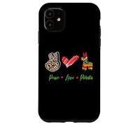 Peace Love Piñata Mexicans Party Cinco de Mayo Fiesta Mexico Coque pour iPhone 11
