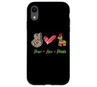 Peace Love Piñata Mexicans Party Cinco de Mayo Fiesta Mexico Coque pour iPhone XR