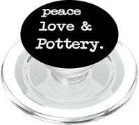Peace Love & Pottery Pot en céramique PopSockets PopGrip pour MagSafe