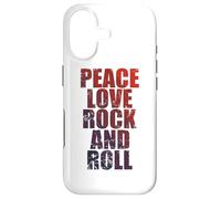 Peace Love Rock and Roll Guitare Style Musique Coque pour iPhone 17