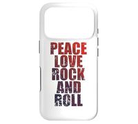Peace Love Rock and Roll Guitare Style Musique Coque pour iPhone 17 Pro