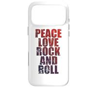 Peace Love Rock and Roll Guitare Style Musique Coque pour iPhone 17 Pro Max