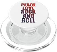 Peace Love Rock and Roll Guitare Style Musique PopSockets PopGrip pour MagSafe