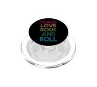 Peace Love Rock & Roll, J'aime Le Rock & Roll, Cool Rock & Roll PopSockets PopGrip pour MagSafe