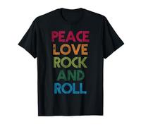 Peace Love Rock & Roll, J'aime Le Rock & Roll, Cool Rock & Roll T-Shirt