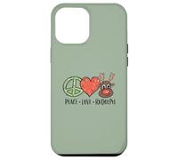 Peace Love & Rudolph Reindeer Christmas Xmas Kids Girls Coque pour iPhone 12 Pro Max