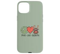 Peace Love & Rudolph Reindeer Christmas Xmas Kids Girls Coque pour iPhone 15 Plus