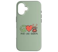 Peace Love & Rudolph Reindeer Christmas Xmas Kids Girls Coque pour iPhone 16