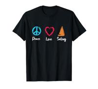 Peace Love Sailing Captain Boat Sport T-Shirt Graphique avec Valeur