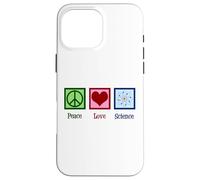 Peace Love Science, Jolie Scientifique modèle Atomique Coque pour iPhone 16 Pro Max