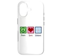 Peace Love Science, Jolie Scientifique modèle Atomique Coque pour iPhone 17