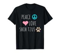 Peace Love Shih Tzu's Cute Dog Puppy Lover T-Shirt