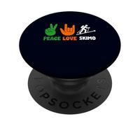 Peace Love Skimo Ski Alpinisme Uphill Crew Racing Life PopSockets PopGrip Adhésif