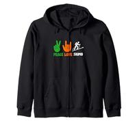 Peace Love Skimo Ski Alpinisme Uphill Crew Racing Life Sweat à Capuche