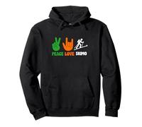 Peace Love Skimo Ski Alpinisme Uphill Crew Racing Life Sweat à Capuche