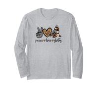 Peace Love Sloths Graphic for Women and Girls Cute Sloth Mom Manche Longue