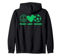 Peace Love Soccer Fan Vêtements Hommes Femmes Enfants Joueurs de Football Sweat à Capuche
