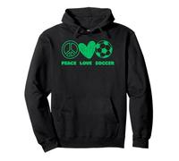 Peace Love Soccer Fan Vêtements Hommes Femmes Enfants Joueurs de Football Sweat à Capuche