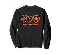 Peace Love Soccer Fan Vêtements Hommes Femmes Enfants Joueurs de Football Sweatshirt