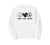 Peace Love Soccer Fan Vêtements Hommes Femmes Enfants Joueurs de Football Sweatshirt
