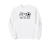 Peace Love Soccer Fan Vêtements Hommes Femmes Enfants Joueurs de Football Sweatshirt