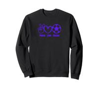 Peace Love Soccer Fan Vêtements Hommes Femmes Enfants Joueurs de Football Sweatshirt