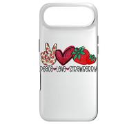 Peace Love Strawberry Farmer Strawberry Lover Berry Fruits Coque pour iPhone Air