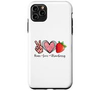 Peace Love Strawberry Shirts Farmer Strawberry Lover Fruit Coque pour iPhone 11 Pro Max