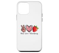Peace Love Strawberry Shirts Farmer Strawberry Lover Fruit Coque pour iPhone 12 Mini