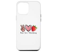 Peace Love Strawberry Shirts Farmer Strawberry Lover Fruit Coque pour iPhone 12 Pro Max