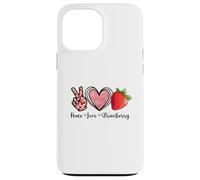 Peace Love Strawberry Shirts Farmer Strawberry Lover Fruit Coque pour iPhone 13 Pro Max