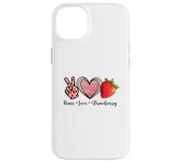 Peace Love Strawberry Shirts Farmer Strawberry Lover Fruit Coque pour iPhone 14 Plus