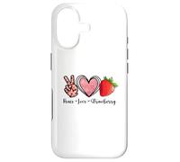 Peace Love Strawberry Shirts Farmer Strawberry Lover Fruit Coque pour iPhone 17