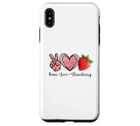 Peace Love Strawberry Shirts Farmer Strawberry Lover Fruit Coque pour iPhone XS Max