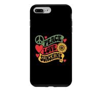 Peace Love Sunshine Tournesol Rétro Hippie Été Coque pour iPhone 7 Plus/8 Plus