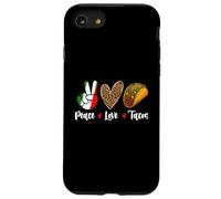 Peace Love Tacos - Amoureux de Tacos Cuisine Mexicaine Cinco de Mayo Coque pour iPhone SE (2020) / 7/8
