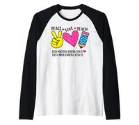 Peace Love Teach Teacher Appreciation Maestra Spanish Manche Raglan