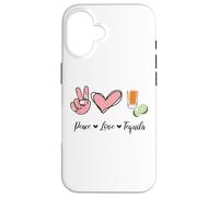 Peace Love Tequila Fiesta Cinco de Mayo Mexican Love Tequila Coque pour iPhone 16