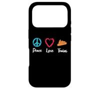 Peace Love Trains Coque pour iPhone 17 Pro