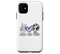 Peace Love Travel Wanderlust Cadeau de Voyage Globetrotter Coque pour iPhone 11