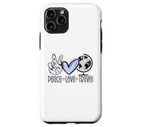 Peace Love Travel Wanderlust Cadeau de Voyage Globetrotter Coque pour iPhone 11 Pro