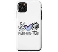 Peace Love Travel Wanderlust Cadeau de Voyage Globetrotter Coque pour iPhone 11 Pro Max