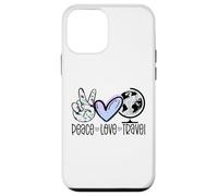 Peace Love Travel Wanderlust Cadeau de Voyage Globetrotter Coque pour iPhone 12 Mini