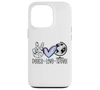 Peace Love Travel Wanderlust Cadeau de Voyage Globetrotter Coque pour iPhone 13 Pro