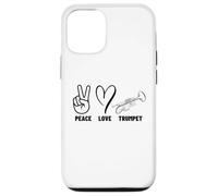 Peace Love Trompette Fier Hommes Femmes Trompette Coque pour iPhone 12/12 Pro